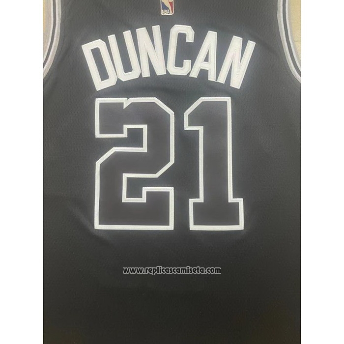 Camiseta San Antonio Spurs Tim Duncan #21 Statement 2022-23 Negro